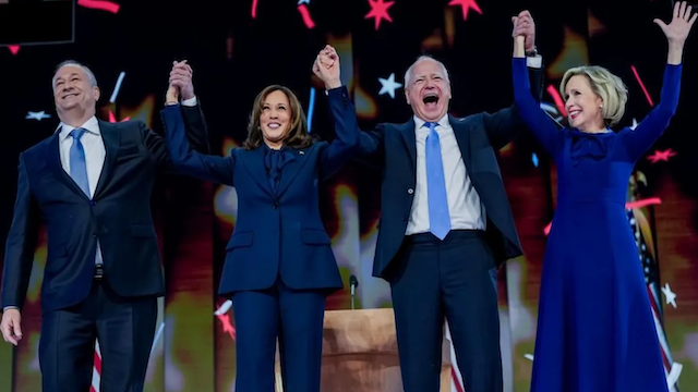  Kamala Harris, Tim Walz  and their Spouses During  DNC Convention in Chicago,  August 22, 2024