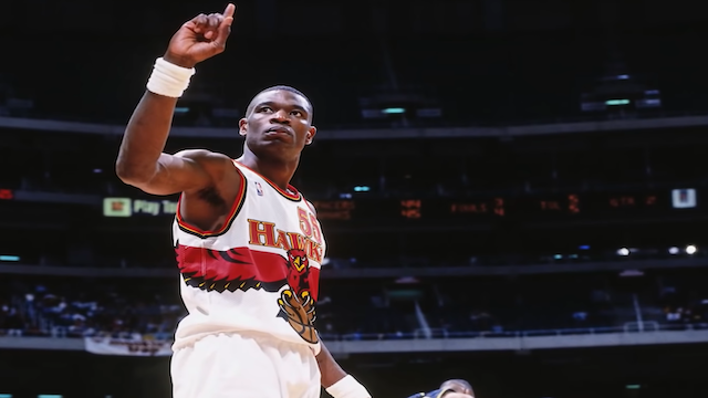 Dikembe Mutombo  with Atlanta Hawks in 2001 