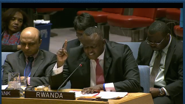 Rwandan Ambassador Gasana Wagging a Finger While Deriding US Ambassador Samantha Power