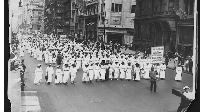 Silent March, July 28, 1917: Black Women and Children in white clothes